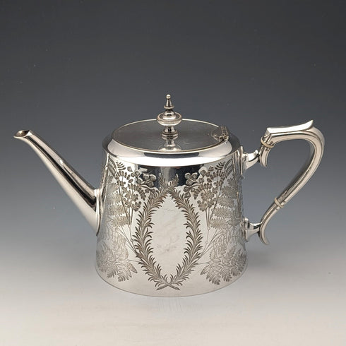 約 1885 年英國古董鍍銀茶具 3 件套 Briddon Brothers